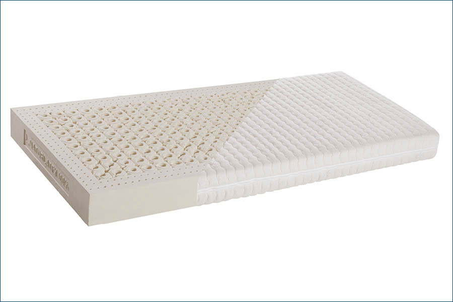 RELAX 2000 Schlafsystem Matratze AIR Bezug Silverness Naturlatex Naturlatexmatratze Latexmatratze Luftschleusen mittelfest fest Härtegrad besser schlafen die schlafdesigner Hamburg